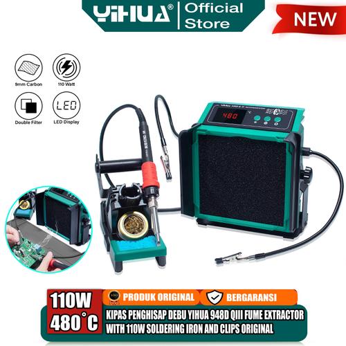 [EZM.4400083] Yihua 948D QIII Kipas Penghisap Asap Solder Debu 2 IN 1 Solder Station