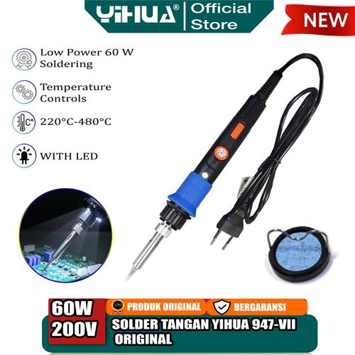 [EZM.4400114] Yihua 947-VII Solder Tangan Listrik 60W Temperature Adjustable Origina