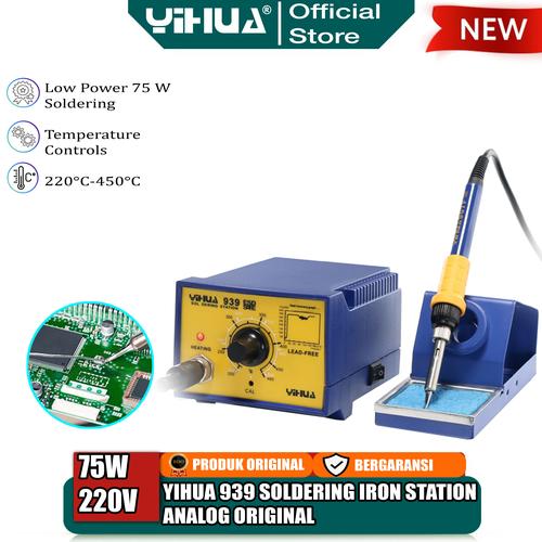 [EZM.4400120] Yihua 939 Solder Station Soldering Iron Analog 75W Elemen Import ORI