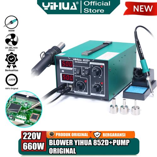 [EZM.4400133] Yihua 852D+ Blower Solder Uap SMD Rework - Soldering Station Original
