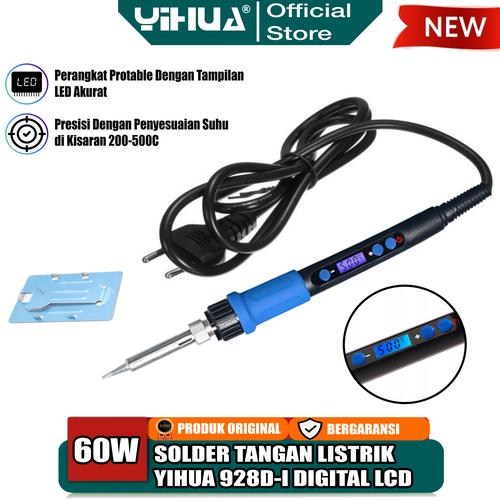 [EZM.4400150] Yihua 928D-I Solder Listrik Iron 60W Temperature Suhu LCD Digital ORI