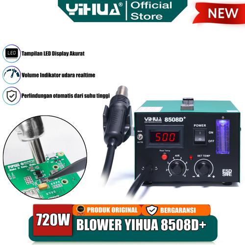 [EZM.4400156] Yihua 8508D+ Blower HP Solder Uap Hot Gun SMD Rework Digital Original