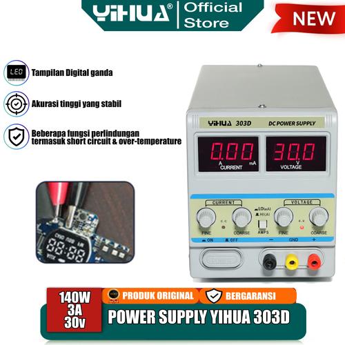 [EZM.4400162] Yihua 303D DC Power Supply HP Digital 3A 30V Power Suplay 3 Amper ORI