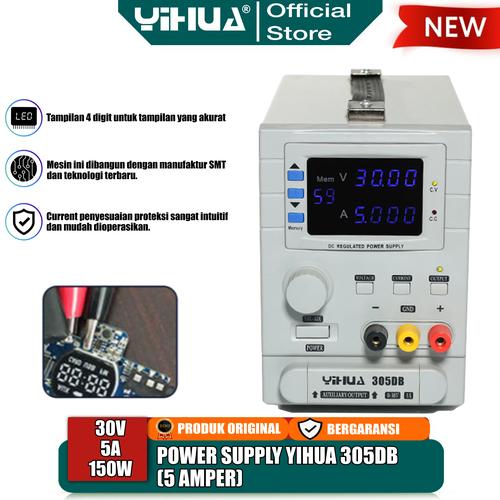 [EZM.4400172] Yihua 305DB Power Supply Digital 5A 30V Repair Penghancur Short Ori
