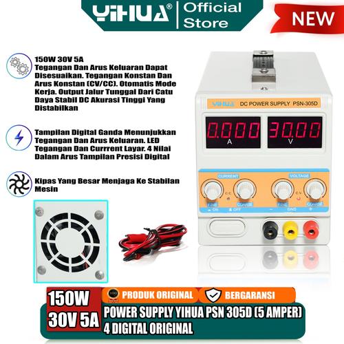 [EZM.4400176] Yihua 305D-III Power Supply DC 4 LED Display Current Value 30V 5A ORI