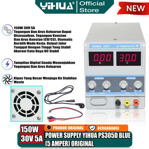 [EZM.4400177] Yihua PS305D Power Supply Digital DC 5A 30V Repair Penghancur Short