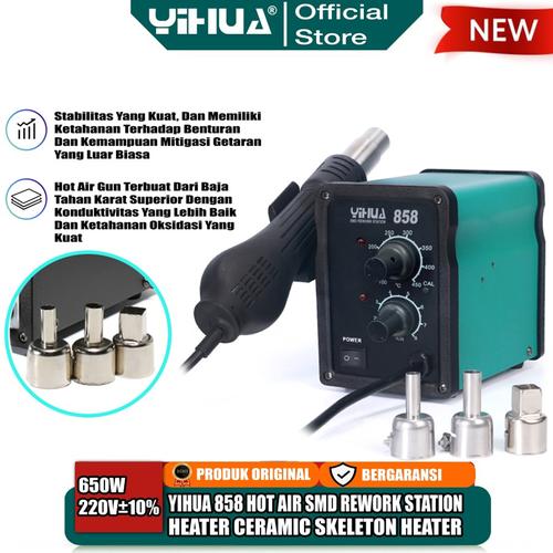 [EZM.4400181] Yihua 858 Blower Solder Uap Hot Air SMD Rework Analog Station Original