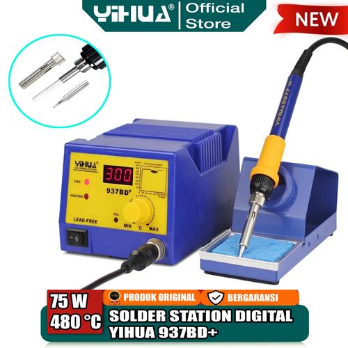 [EZM.4400189] Solder Station YIHUA 937BD+ Digital 60W Soldering Station Gagang 907F