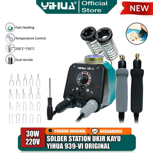 [EZM.4400207] Yihua 939-VI Solder Station Digital Ukir Kayu Wood Burning Pyrography