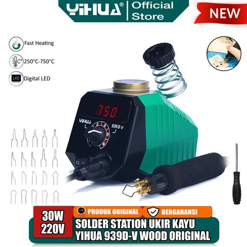 [EZM.4400209] Yihua 939D-V Solder Station Digital Ukir Kayu Wood Burning Pyrography