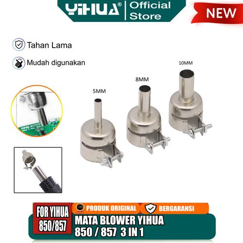 [EZM.4400236] Mata Blower Solder Uap Station Yihua 850 857 3 IN 1 Hot Air Original