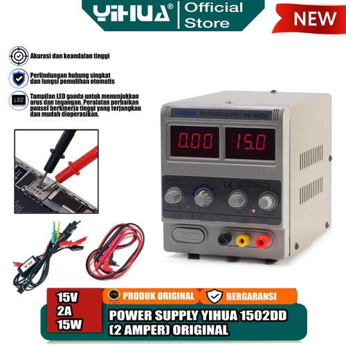 [EZM.4400246] Yihua 1502DD LED DC Power Supplay Digital HP Ponsel 2 Amper 2A 15V OR