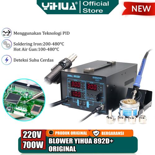 [EZM.4400260] Yihua 892D+ Solder Uap Blower SMD Rework Soldering Station Digital ORI