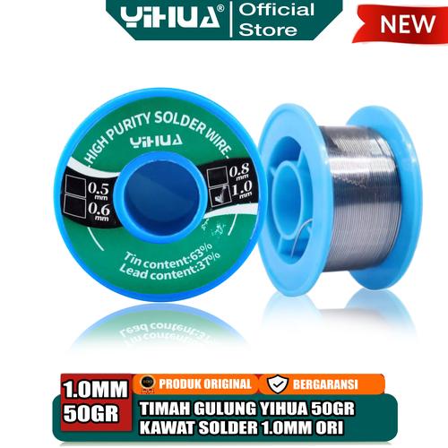 [EZM.4400264] Yihua 1.0mm Timah Gulung 50Gr Kawat Solder Wire Flux Rosin Original