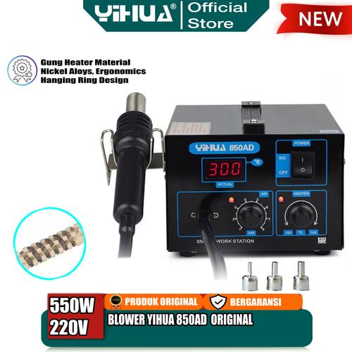 [EZM.4400273] Yihua 850AD Blower Solder Uap Digital Hot Gun SMD Rework Station ORI