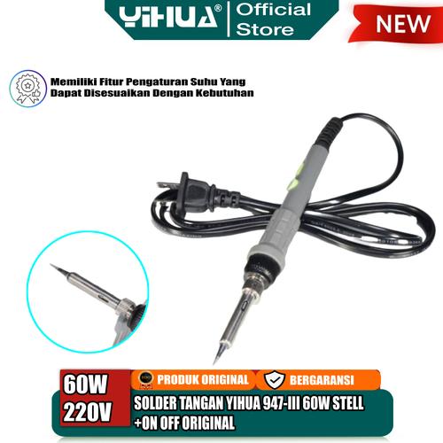 [EZM.4400274] Yihua 947-III Solder Tangan Listrik Iron 60W Adjustable Temperature OR