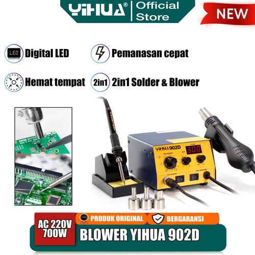 [EZM.4400290] Yihua 902D Blower Solder Uap Hot Gun Rework - Sodering Station Digital