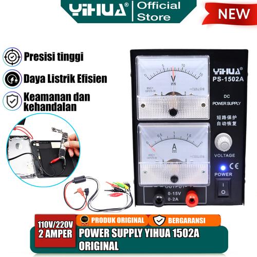 [EZM.4400292] Yihua 1502A Power Supply DC 2A 15V + Kabel USB PS-1502A 2 AMPER ORI