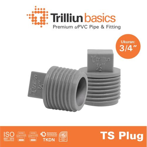 [EZM.4500265] Fitting Pipa uPVC Trilliunbasics TS Plug 3/4" Inch