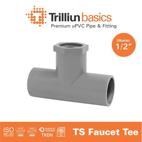 [EZM.4500268] Fitting Pipa uPVC Trilliunbasics TS Faucet Tee - 1/2" Inch