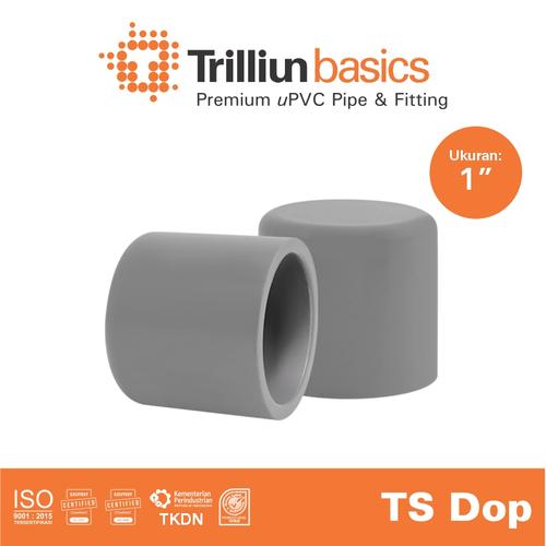 [EZM.4500276] Fitting Pipa uPVC Trilliunbasics TS Dop - 1" Inch