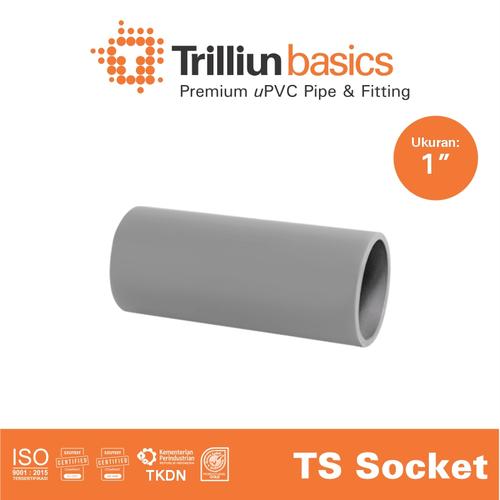 [EZM.4500295] Fitting Pipa uPVC Trilliunbasics TS Socket - 1" Inch