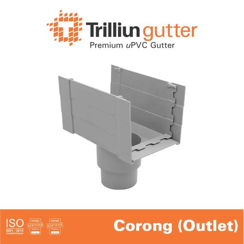 [EZM.4500316] Fitting Talang uPVC Trilliun Outlet (140) - Talang Air Corong