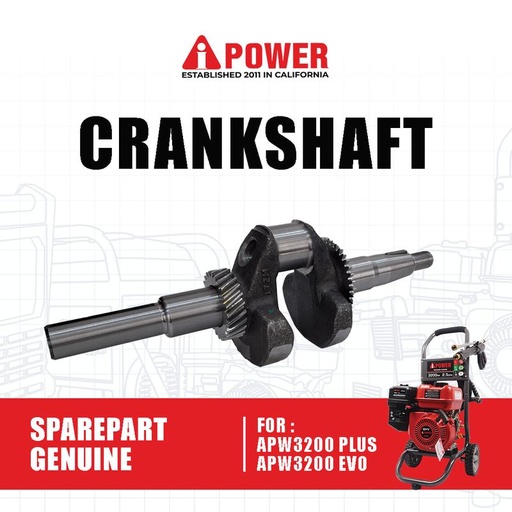 [EZM.1230002] CRANKSHAFT FOR APW3200 PLUS ATAU APW3200EVO