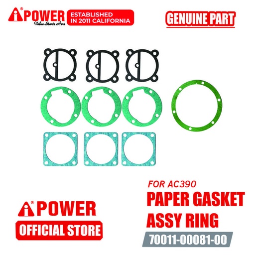 [EZM.1230062] PAPER GASKET ASSY UNTUK AIR COMPRESSOR AC390