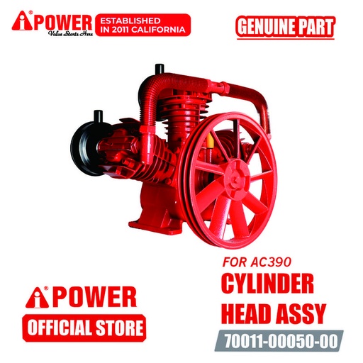[EZM.1230063] CYLINDER HEAD ASSY UNTUK AIR COMPRESSOR AC390