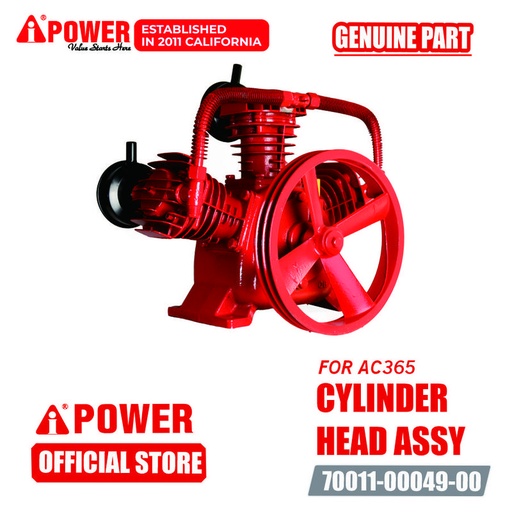 [EZM.1230069] CYLINDER HEAD ASSY UNTUK AIR COMPRESSOR AC365