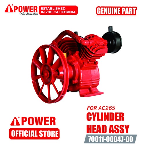 [EZM.1230079] CYLINDER HEAD ASSY UNTUK AIR COMPRESSOR AC265