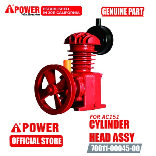 [EZM.1230090] CYLINDER HEAD ASSY UNTUK AIR COMPRESSOR AC151
