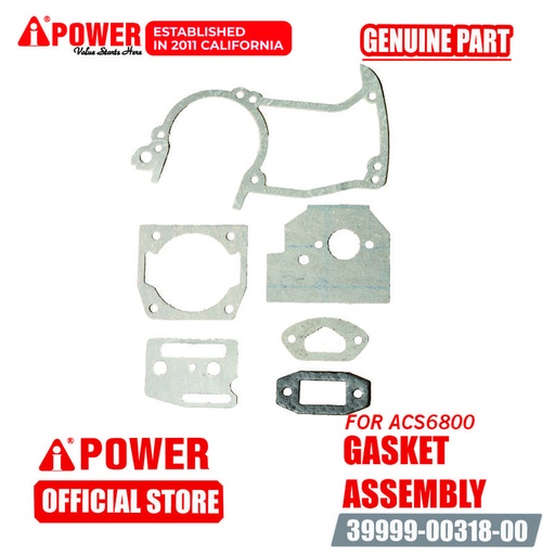 [EZM.1230112] GASKET ASSEMBLY UNTUK CHAINSAW / MESIN POTONG ACS6800