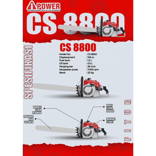[EZM.1230143] CHAINSAW / MESIN POTONG KAYU  CS8800