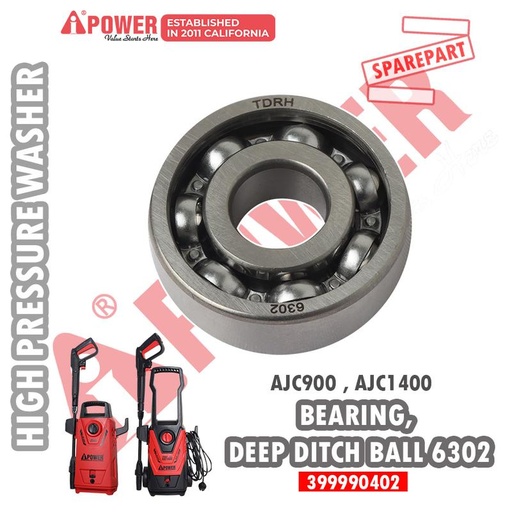 [EZM.1230177] BEARING, DEEP DITCH BALL 6302 UNTUK AJC900 DAN AJC1400