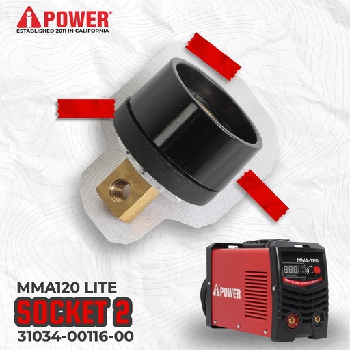 [EZM.1230295] SOCKET 2 UNTUK MESIN LAS MMA-120 LITE