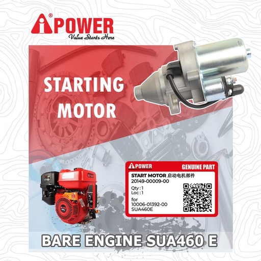 [EZM.1230307] STARTING MOTOR UNTUK SUA460E