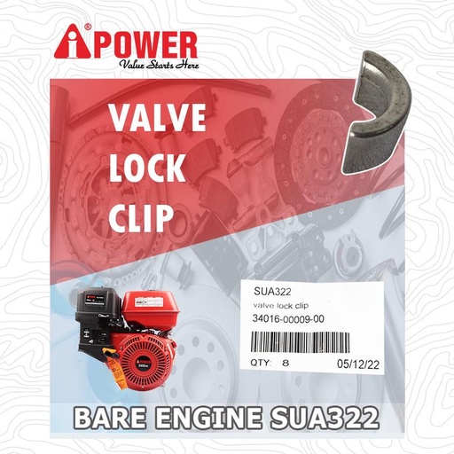 [EZM.1230315] VALVE LOCK CLIP UNTUK SUA322