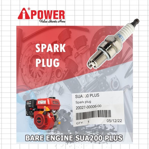 [EZM.1230343] SPARK PLUG UNTUK SUA200 PLUS