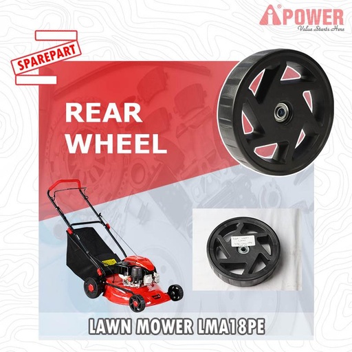 [EZM.1230371] REAR WHEEL ATAU RODA BAGIAN BELAKANG (8inch) UNTUK LAWN MOWER LMA18PE