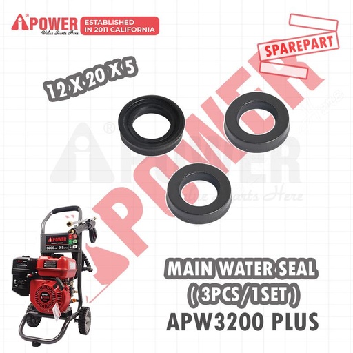 [EZM.1230462] MAIN WATER SEAL 1 SET ( 3PCS ) UNTUK APW3200 PLUS