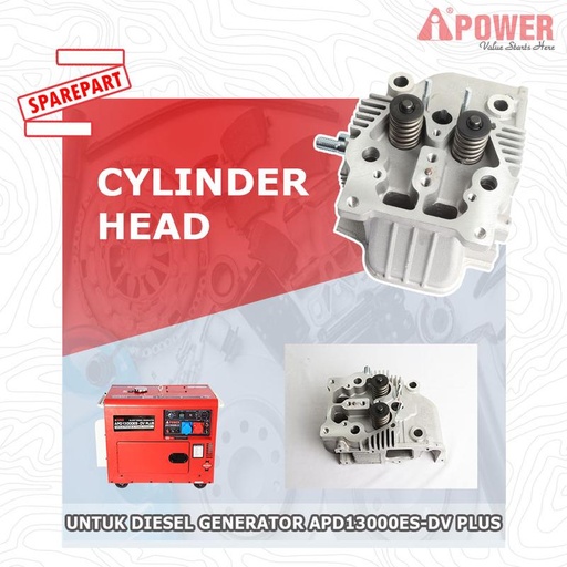 [EZM.1230480] CYLINDER HEAD UNTUK DIESEL GENERATOR APD13000ES-DV PLUS
