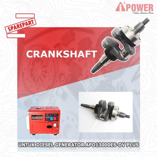 [EZM.1230481] CRANKSHAFT UNTUK DIESEL GENERATOR APD13000ES-DV PLUS