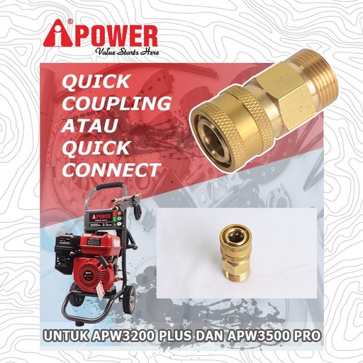 [EZM.1230511] QUICK COUPLING ATAU QUICK CONNECT UNTUK APW3200 PLUS DAN APW3500 PRO