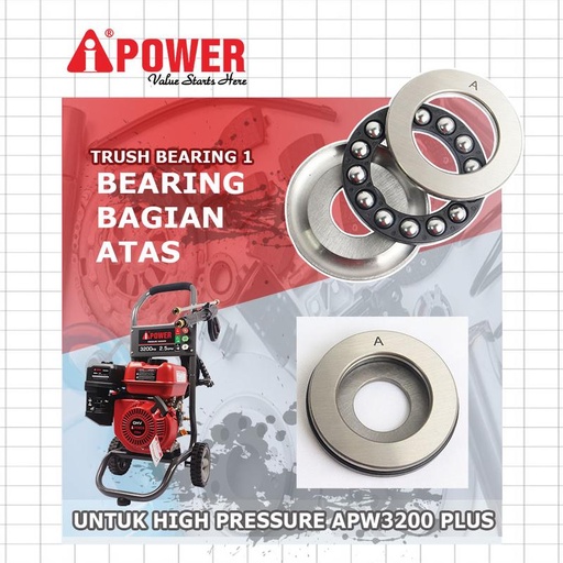 [EZM.1230523] BEARING BAGIAN ATAS UNTUK PRESSURE WASHER APW3200 PLUS AIPOWER