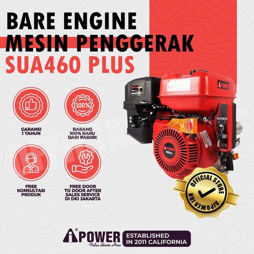 [EZM.1230524] AIPOWER BARE ENGINE DAN MESIN PENGGERAK SUA460 E PLUS