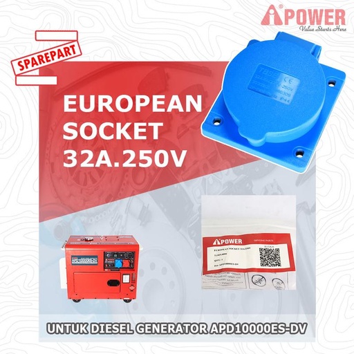 [EZM.1230561] EUROPEAN SOCKET 32A.250V UNTUK APD10000ES
