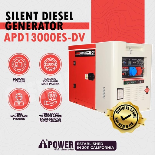 [EZM.1230567] SILENT DIESEL GENERATOR APD13000ES-DV