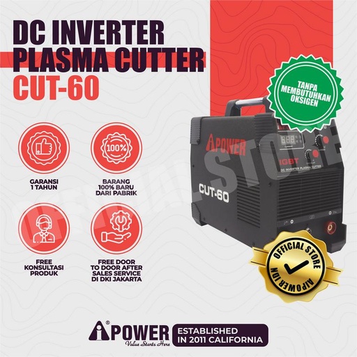 [EZM.1230683] PEMOTONG PLASMA / PLASMA CUTTER AIPOWER CUT-60